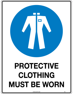 UNIFORM SAFETY 600X450MM METAL CL1 REF PROTECTIVE CLOTHING MUST BE WOR