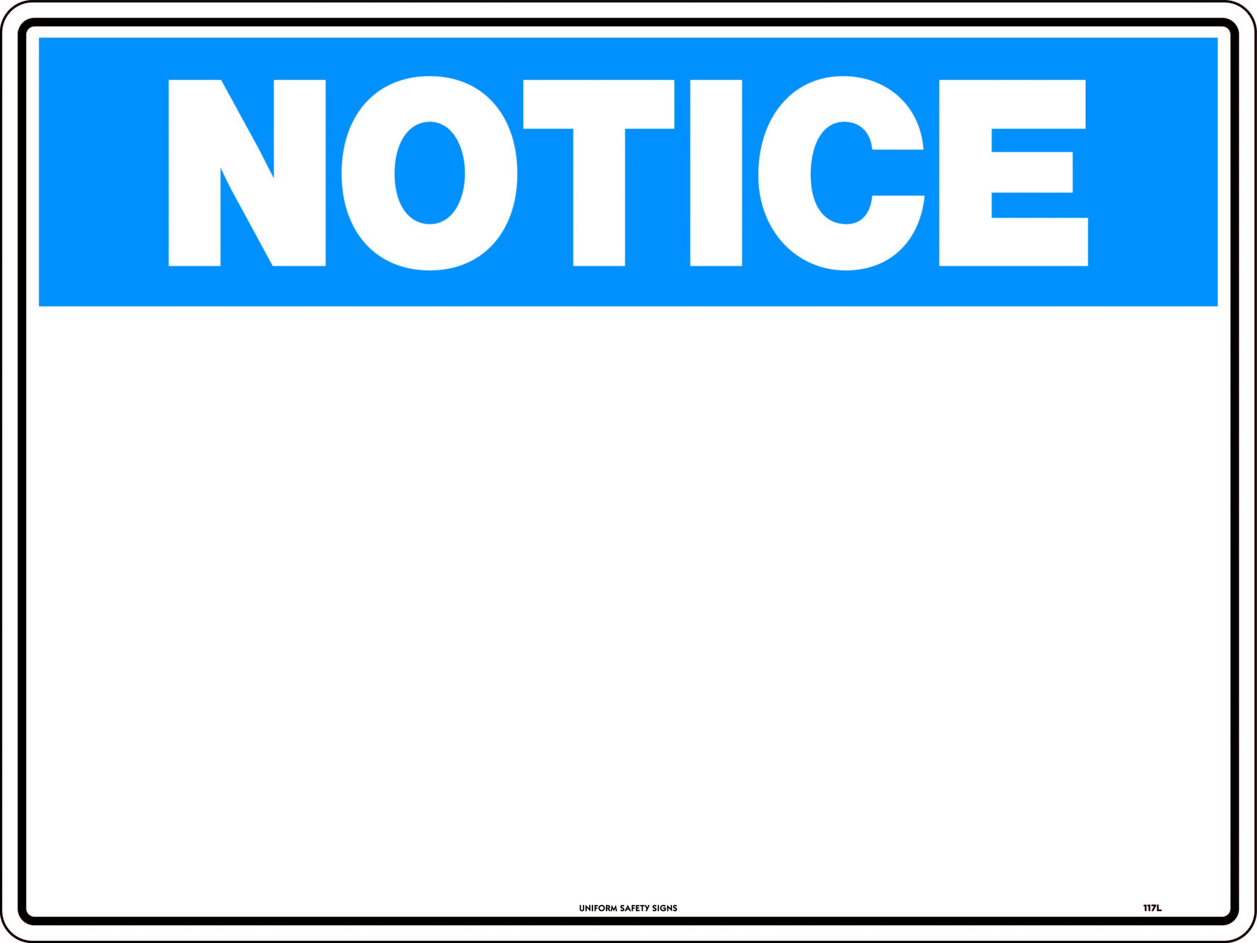 SIGN NOTICE BLANK 300X225 METAL 47N 