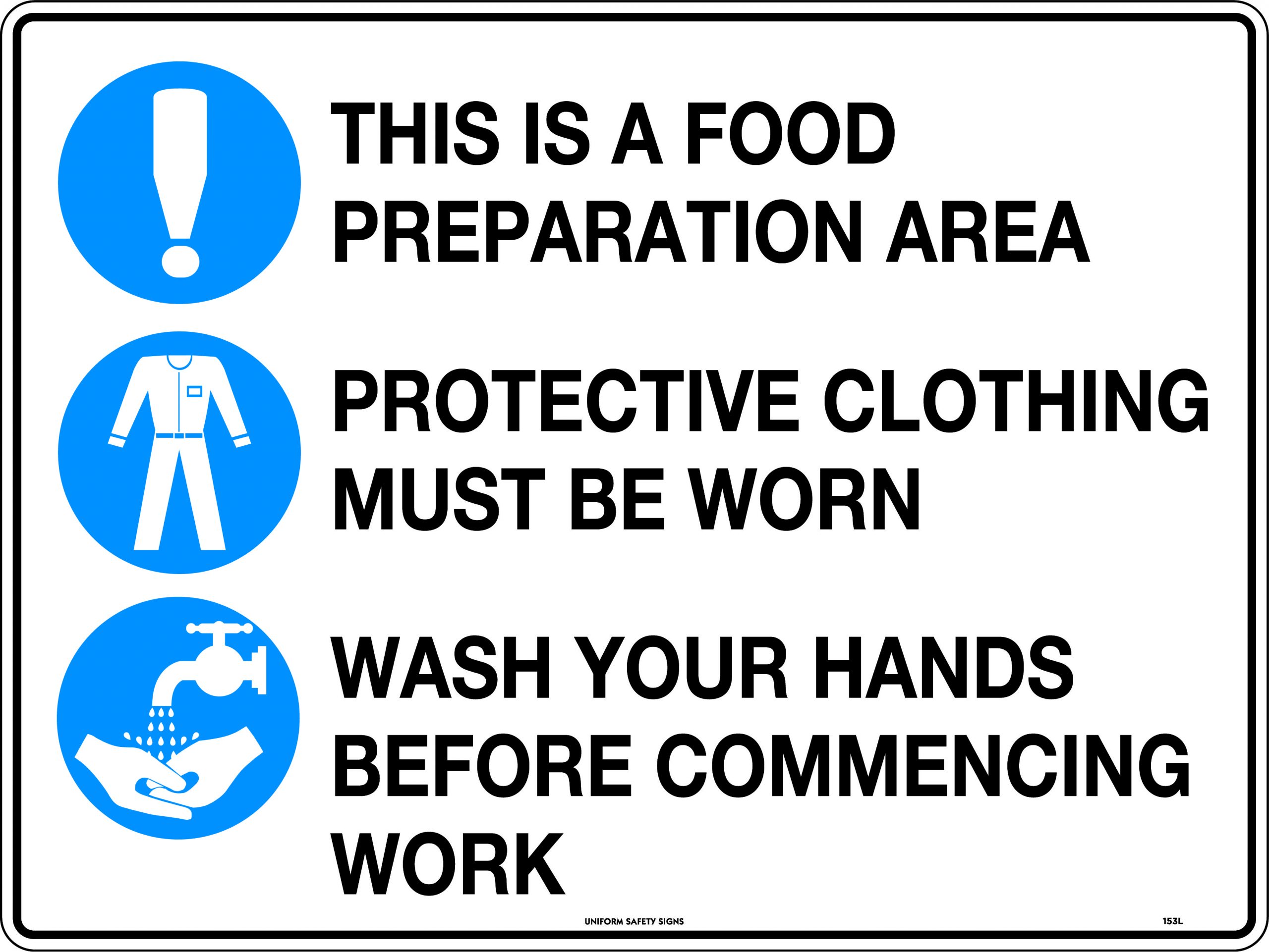 Food Preparation Sign