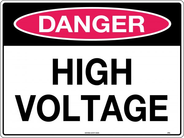 Danger High Voltage Safety Signage