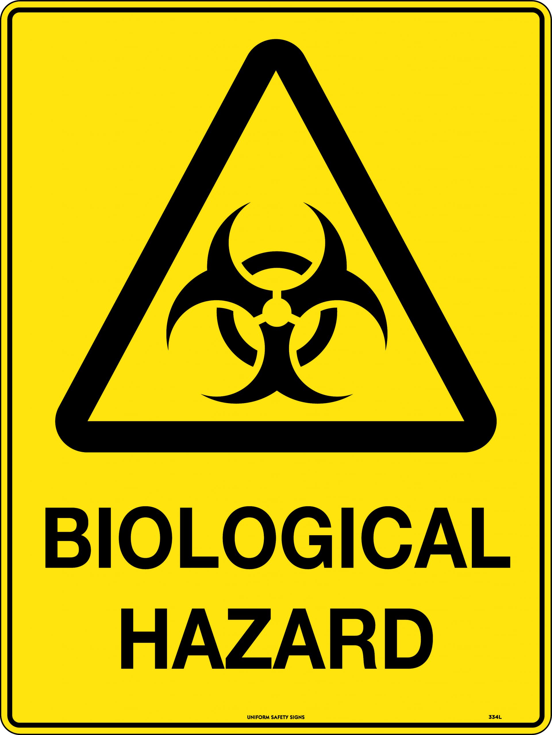 LABEL - ADHES - WARN BIOLOGICAL HAZARD ( 150 X 225MM)