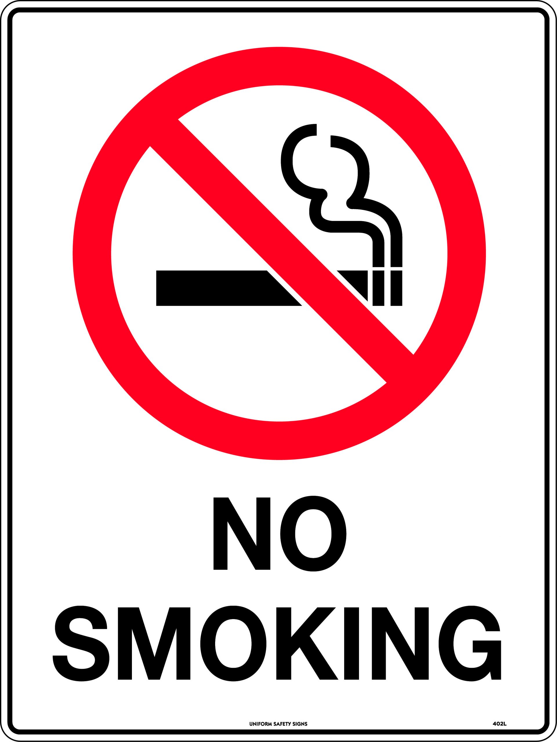 SIGN NO SMOKING 300X225 METAL 16P 