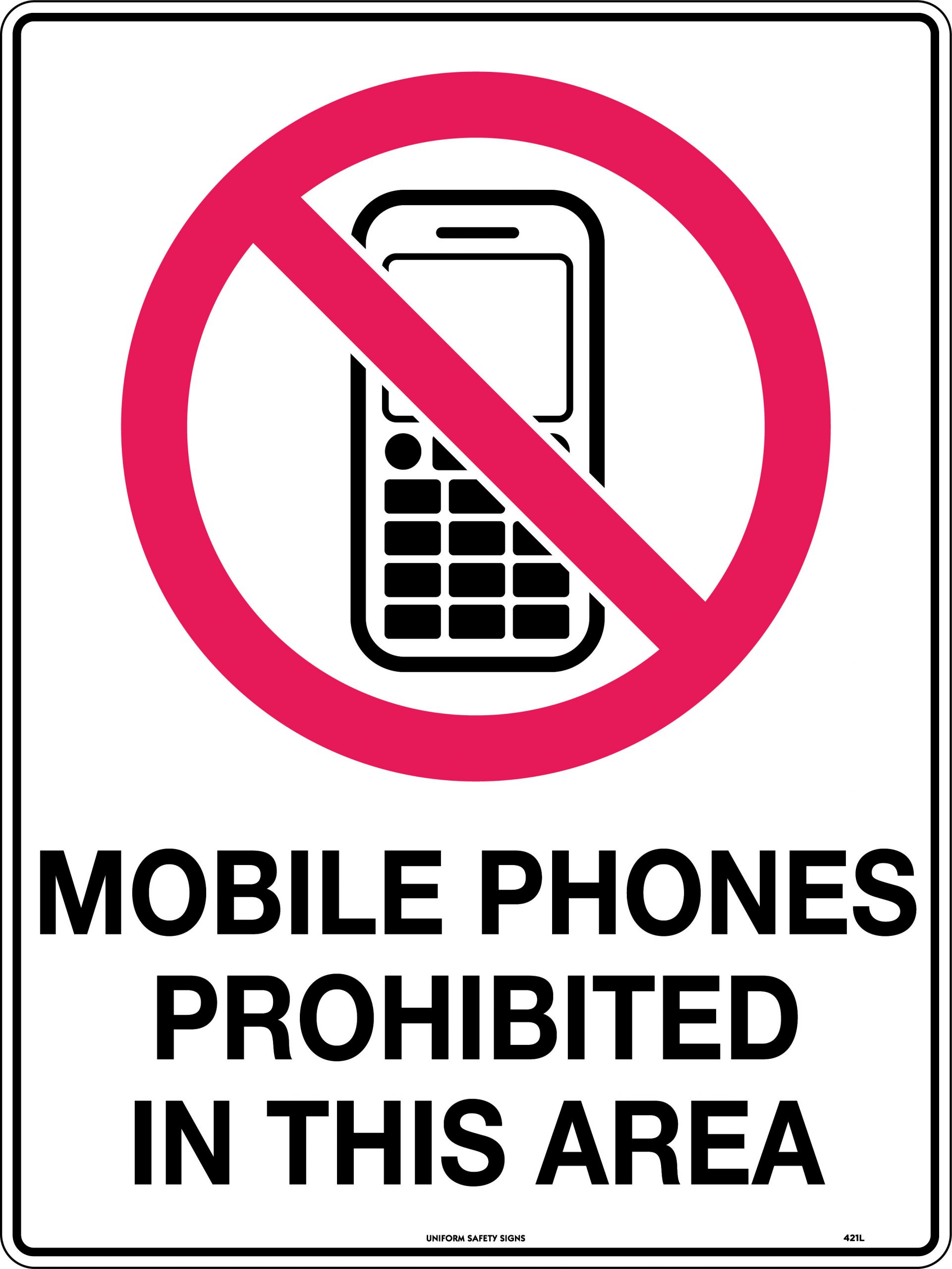 PICTOGRAM - ADHES - NO MOBILE PHONES ( 200MM) 