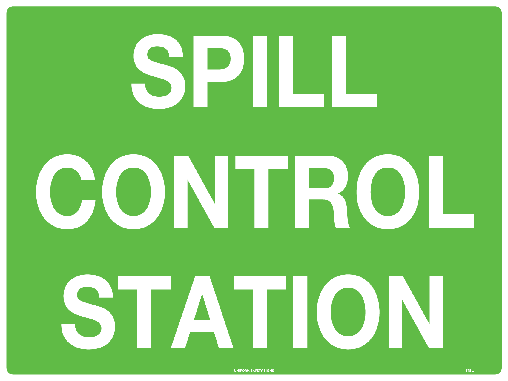 SIGN EMERGENCY SPILL CONTROL STATION 450X300 METAL 602E 
