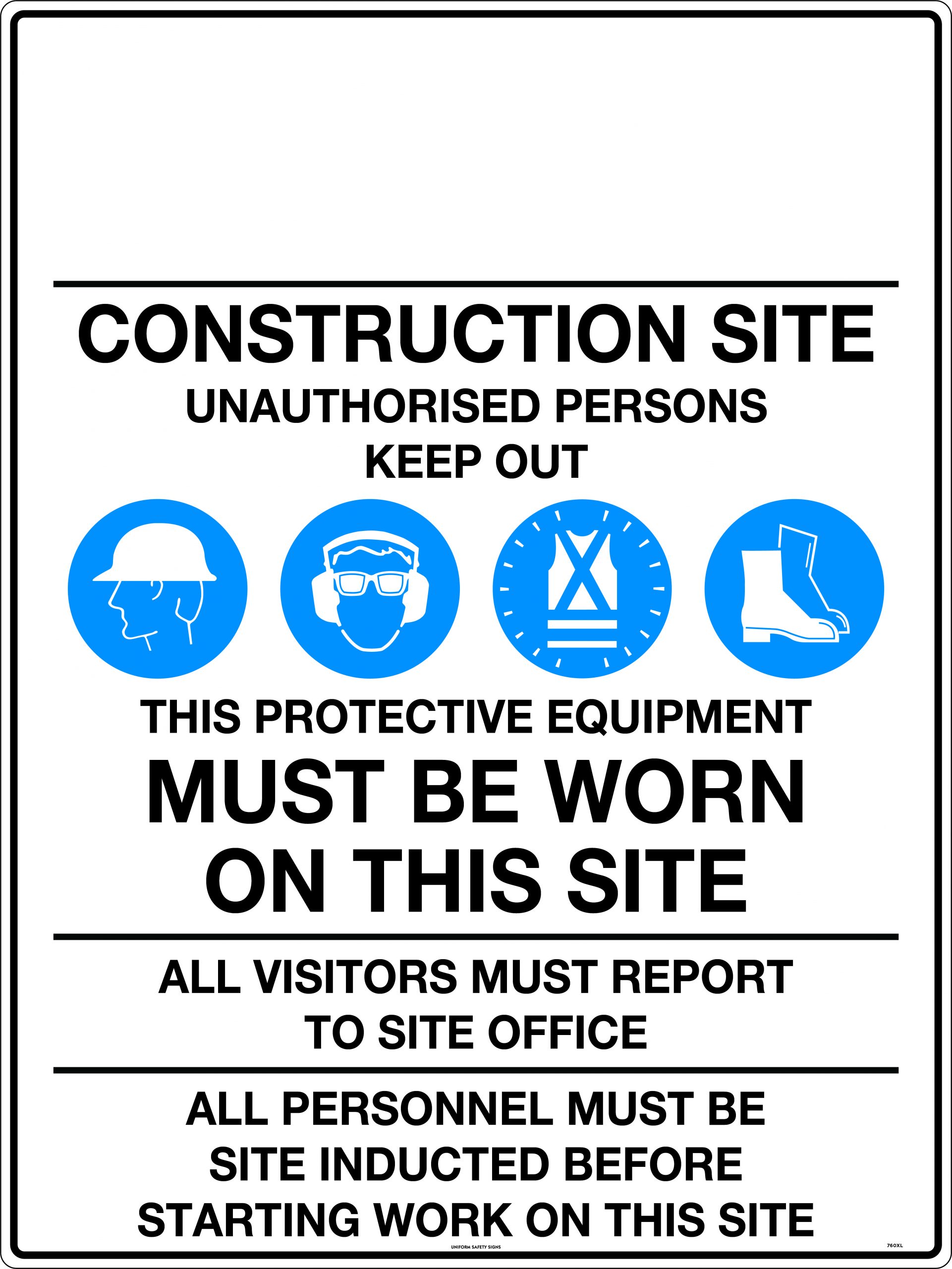 Construction Site Safety Requirements General Signs USS