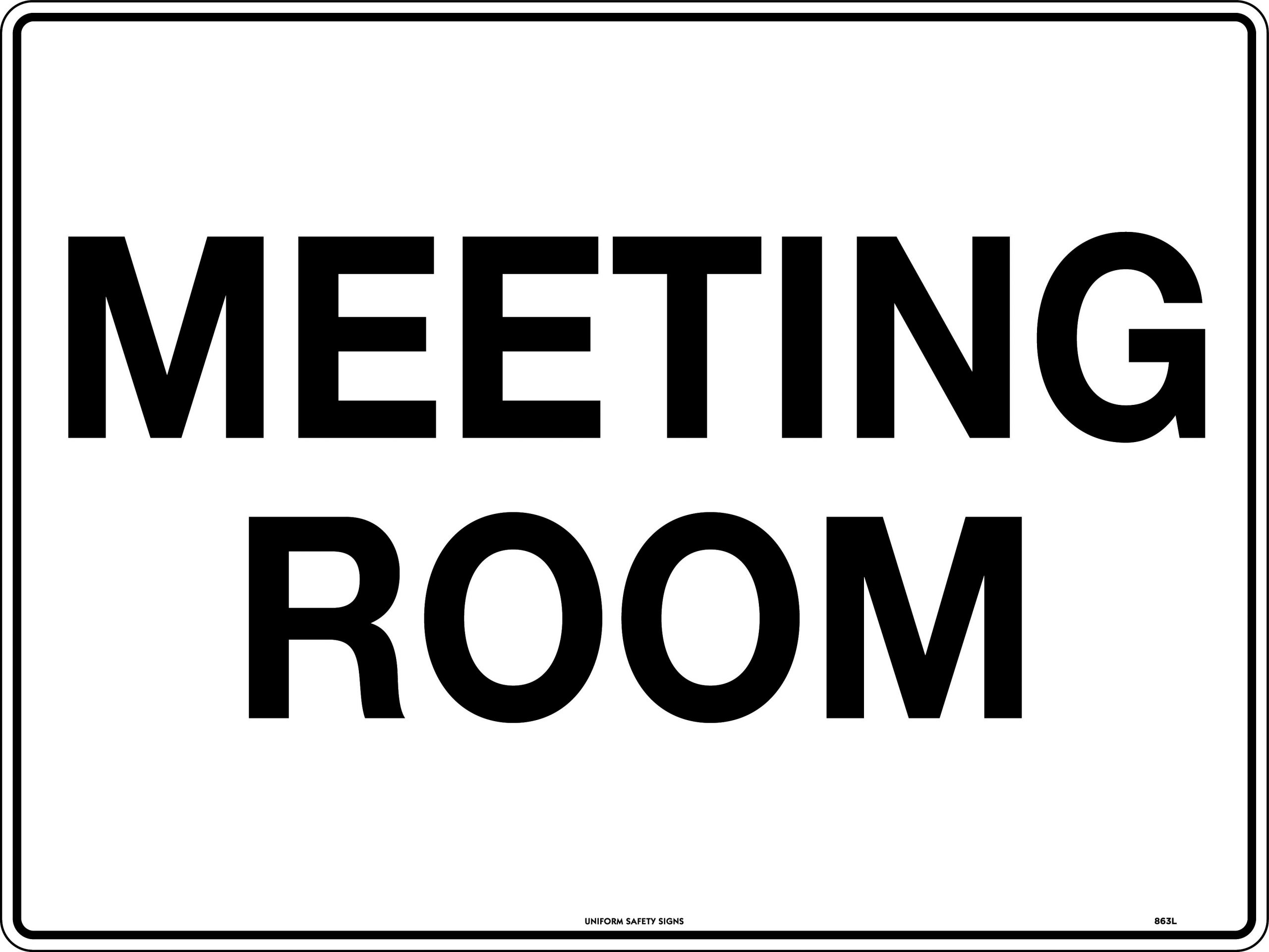 UNIFORM SAFETY 600X450MM POLY MEETING ROOM 