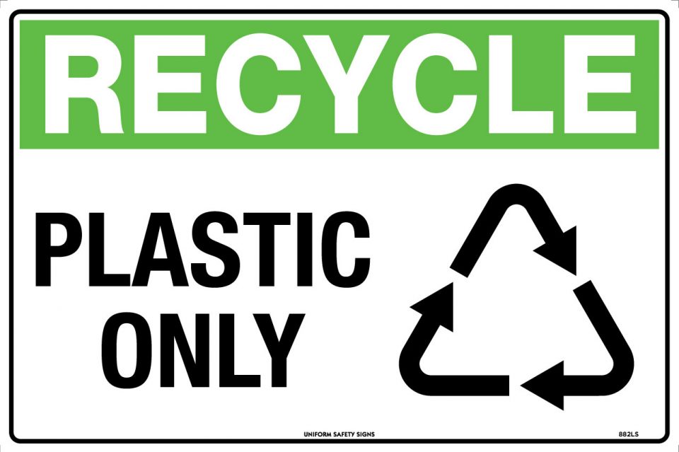 Recycle Plastic Only General Signs USS