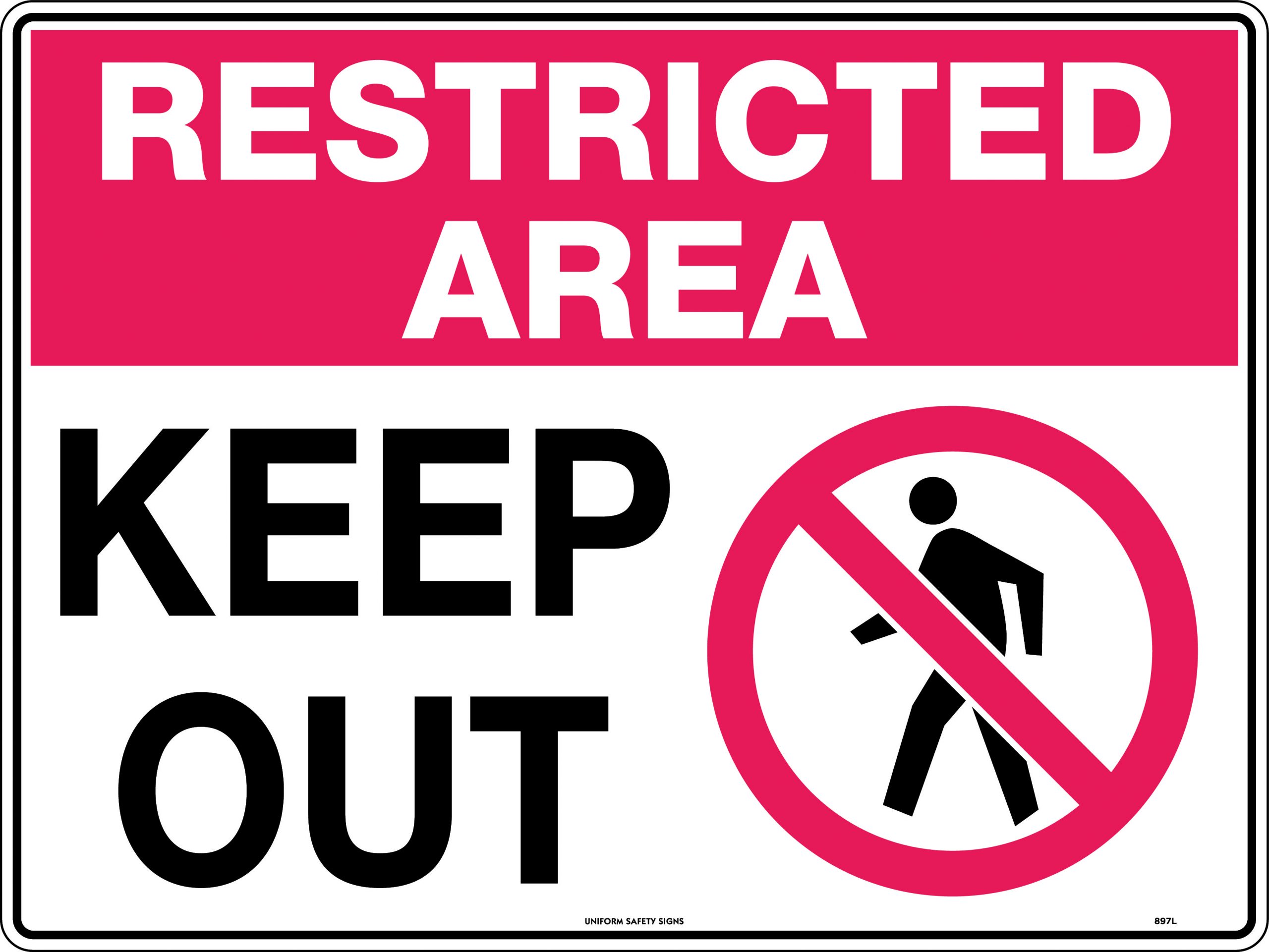 Restricted Area Keep Out | General Signs | USS