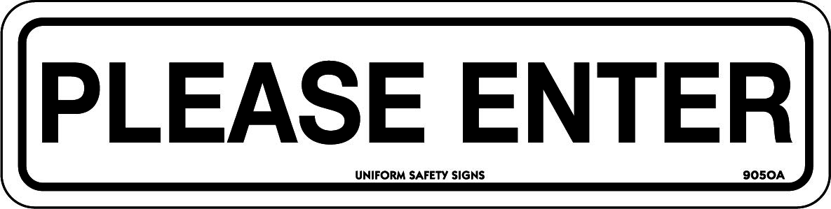 UNIFORM SAFETY 300X100MM SELF ADH PLEASE ENTER 