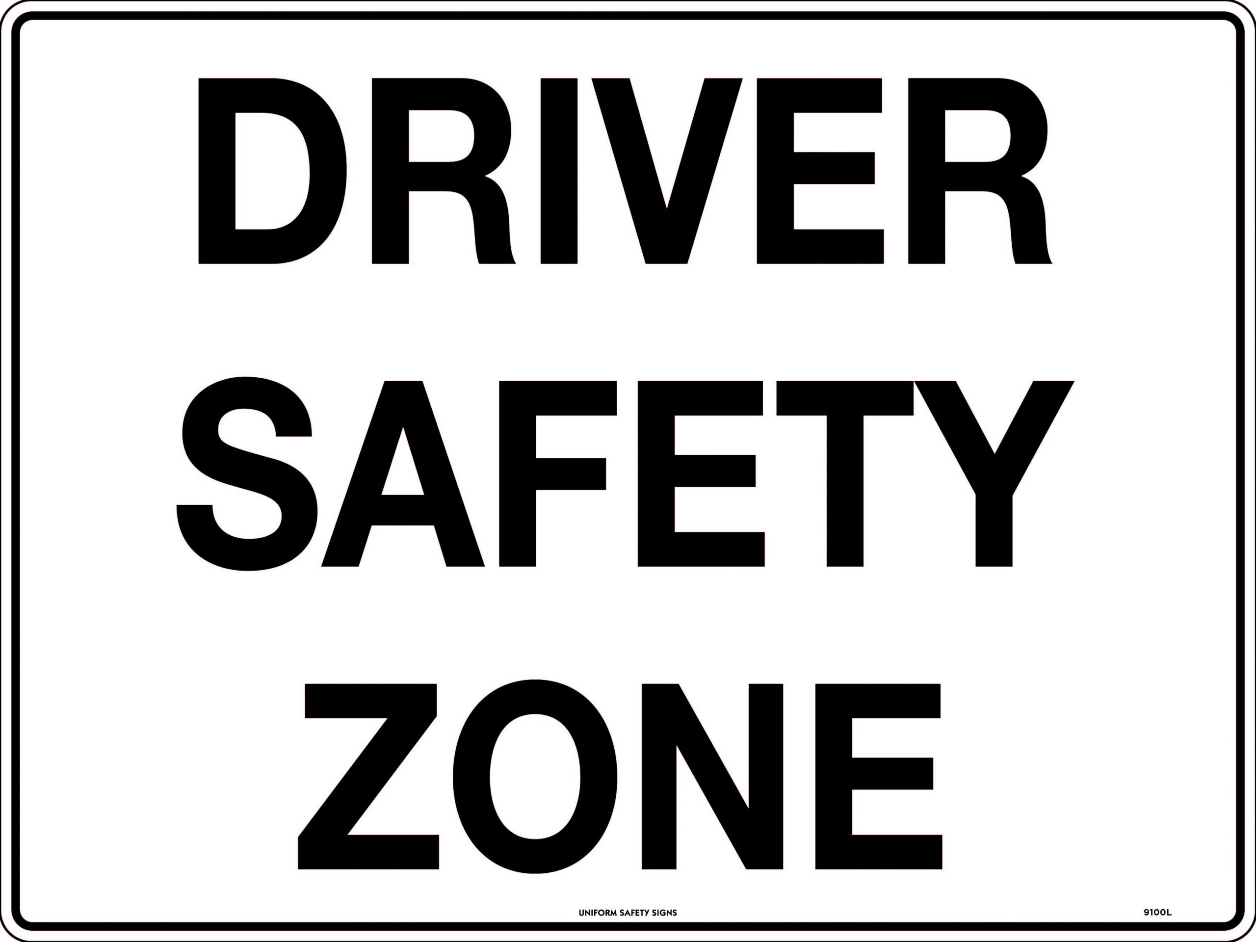 UNIFORM SAFETY 600X450MM METAL DRIVER SAFETY ZONE 