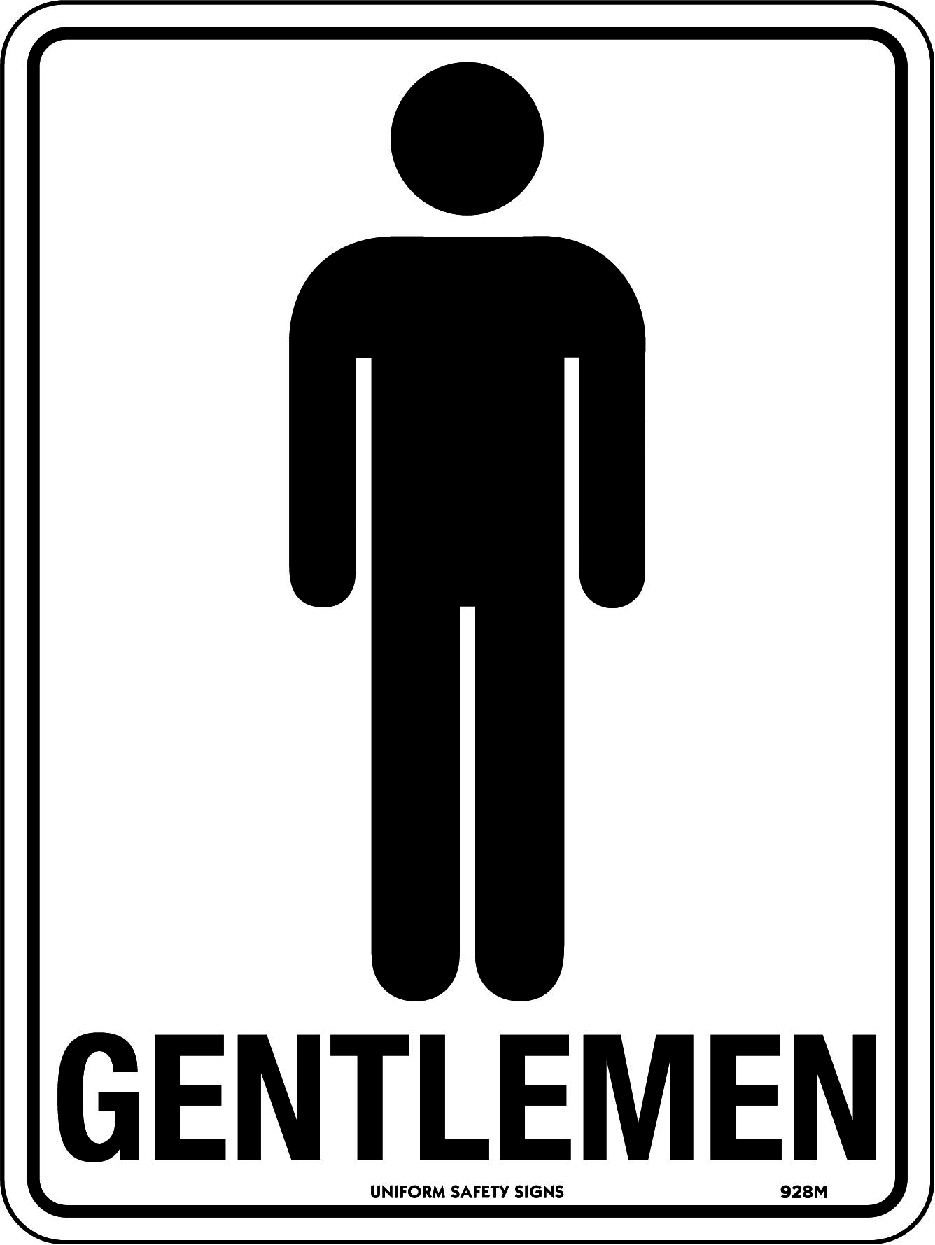 SIGN - POLY - SYMBOL - GENTLEMEN ( 300 X 450MM) 