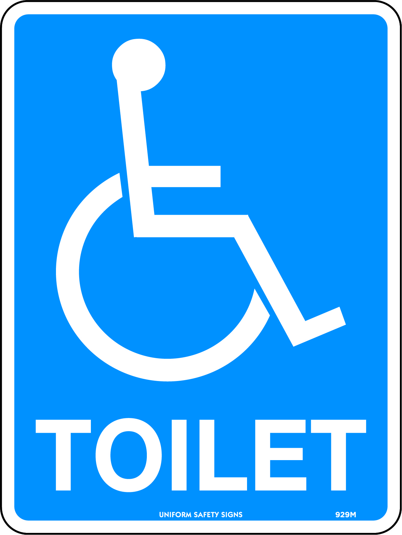 SIGN - METAL - SYMBOL - DISABLED TOILET ( 300 X 450MM)