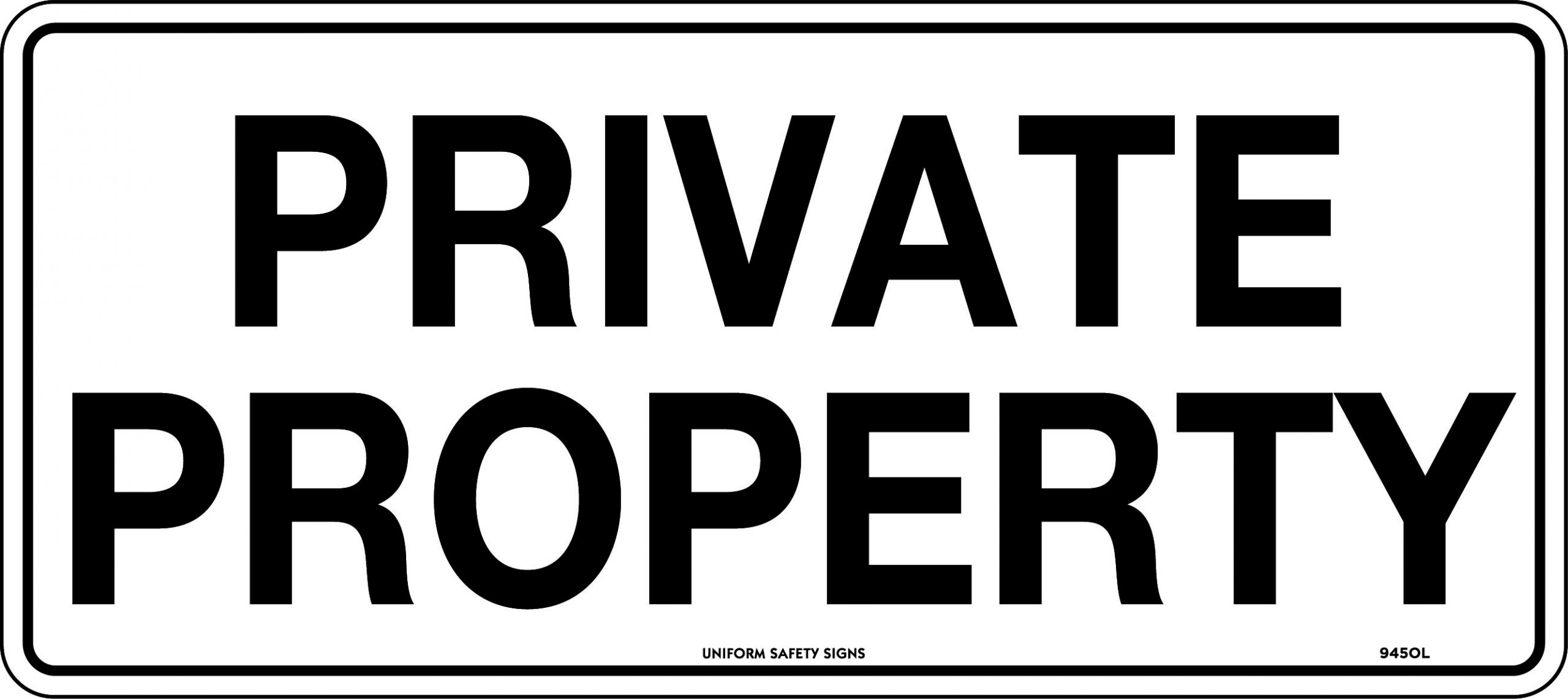 SIGN PRIVATE PROPERTY 450X200 METAL 290T 