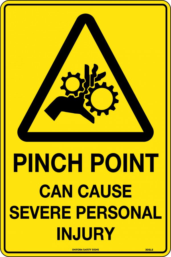 Pinch Point Can Cause Severe Personal Injury Sign