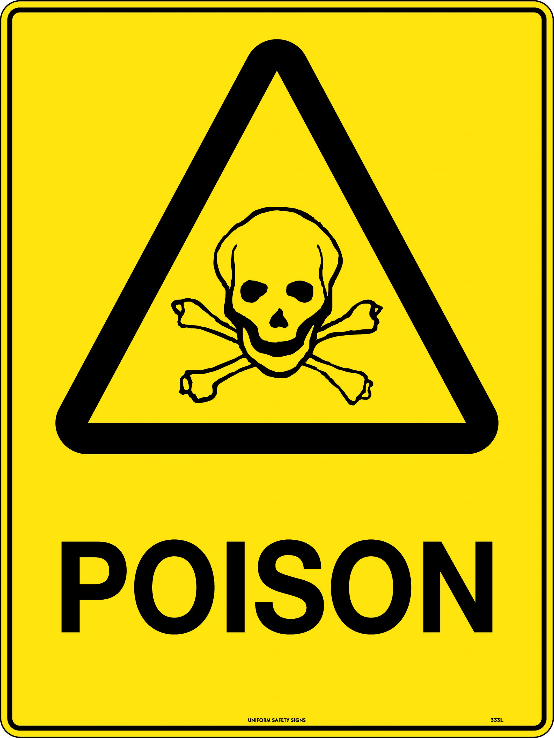 UNIFORM SAFETY 300X225MM POLY POISON 