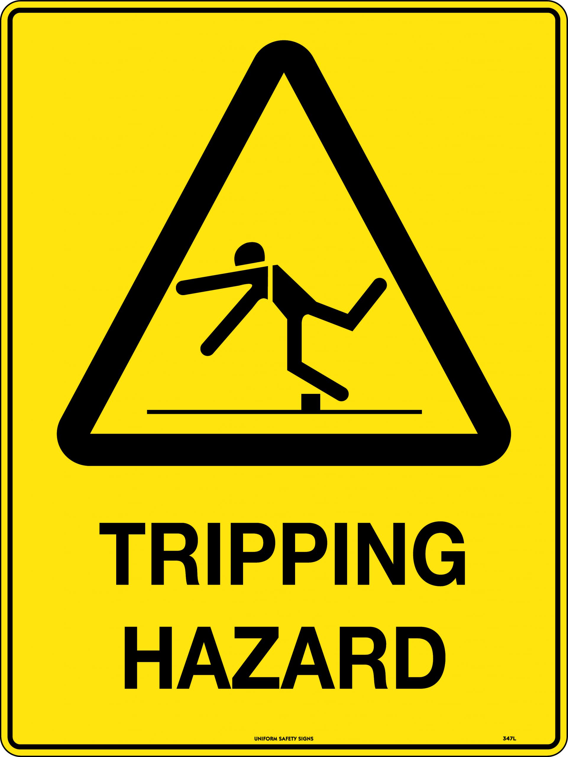 UNIFORM SAFETY 450X300MM METAL TRIPPING HAZARD 