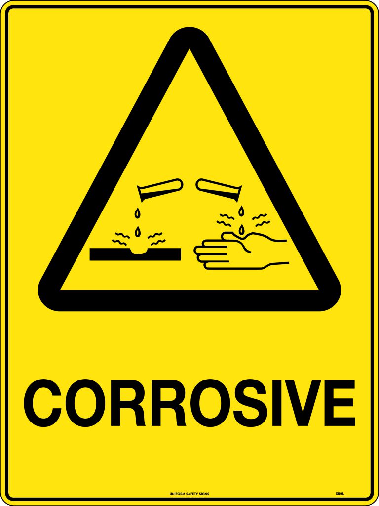 Corrosive Uniform Safety Signs
