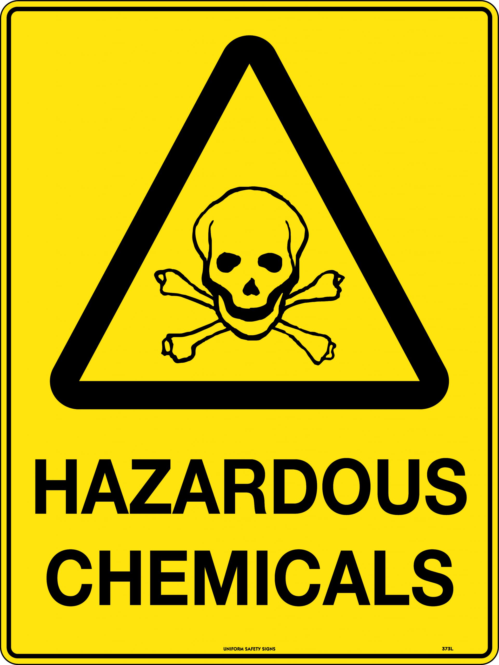 Caution Hazardous Chemicals Uniform Safety Signs