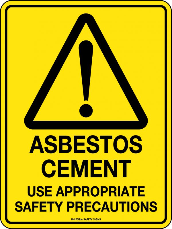 Asbestos Cement Warning Sign