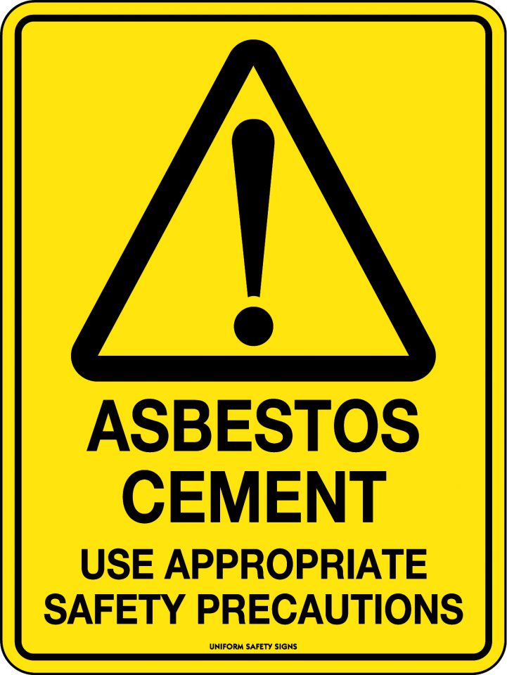 Asbestos Cement Use Appropriate Safety Precautions | Uniform Safety Signs