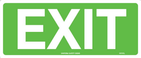 Green Exit Exit/Entry Safety Signage