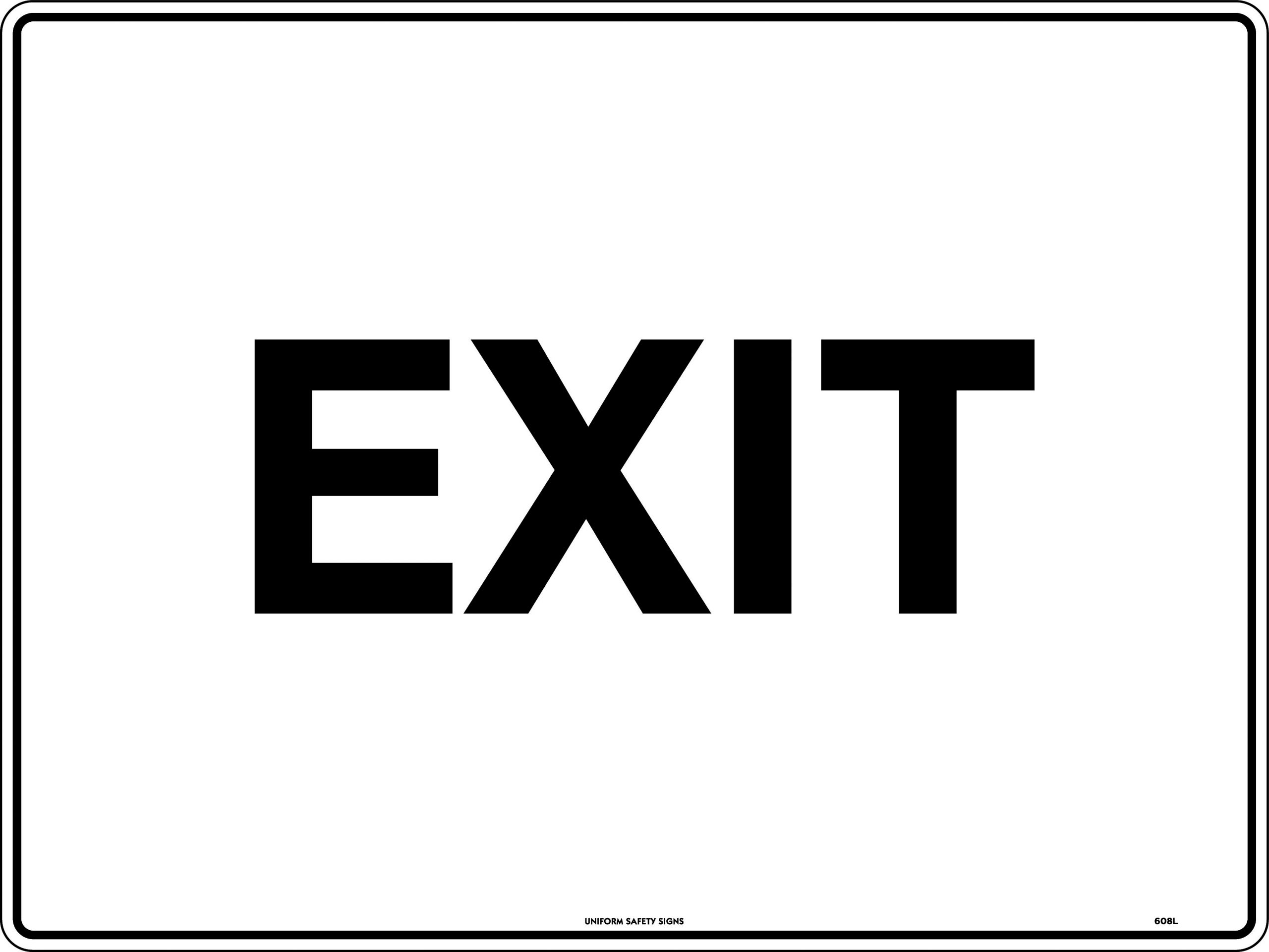 UNIFORM SAFETY 600X450MM POLY EXIT 