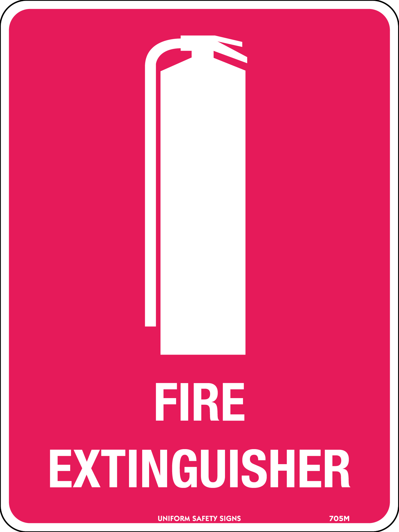 UNIFORM SAFETY 600X450MM POLY FIRE EXTINGUISHERWITH GRAM 