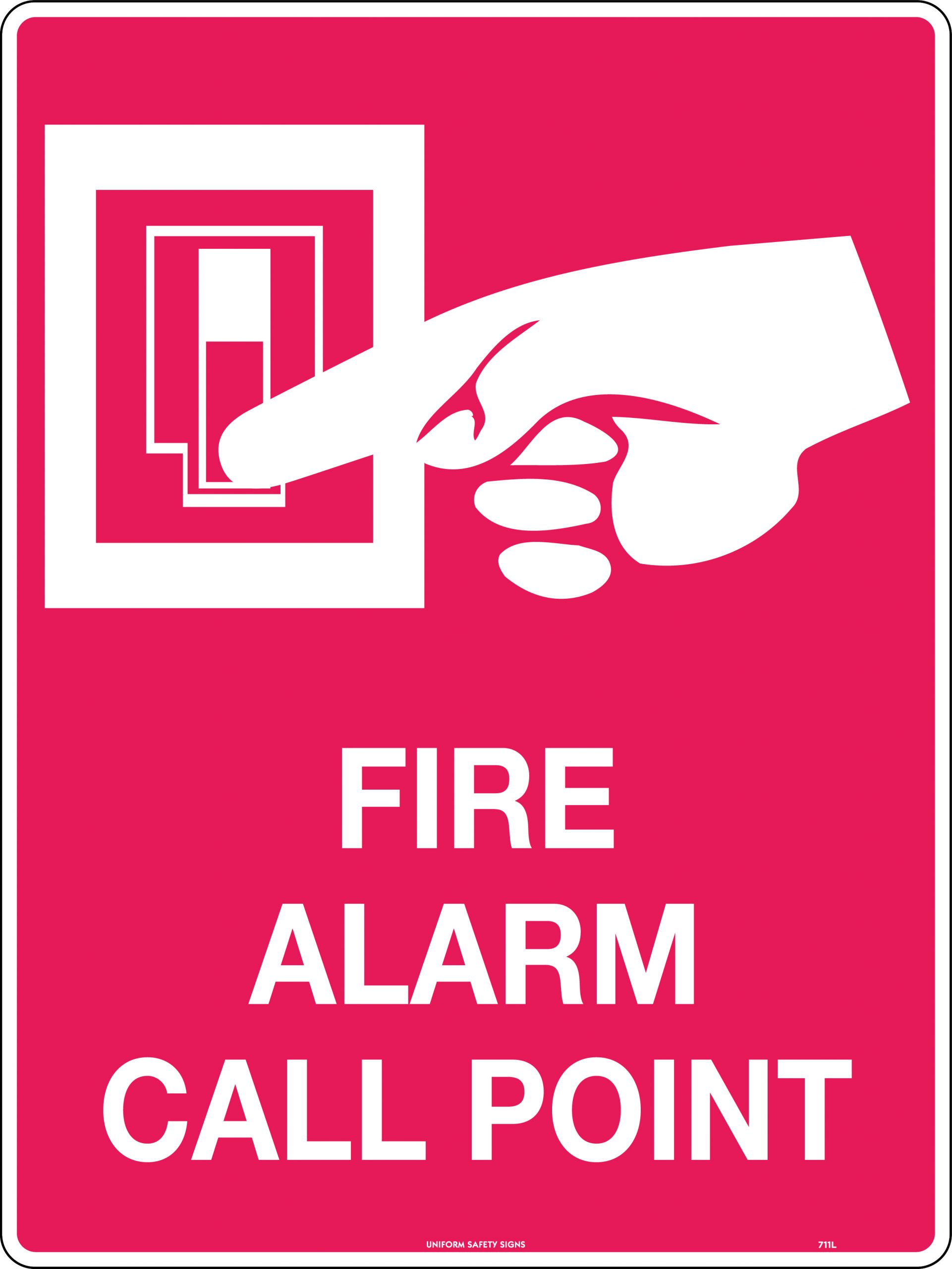 UNIFORM SAFETY 450X300MM METAL FIRE ALARM CALL POINT 