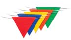 UNIFORM SAFETY MULTI COLOURED BUNTING FLAGS 30MTR ROLL 