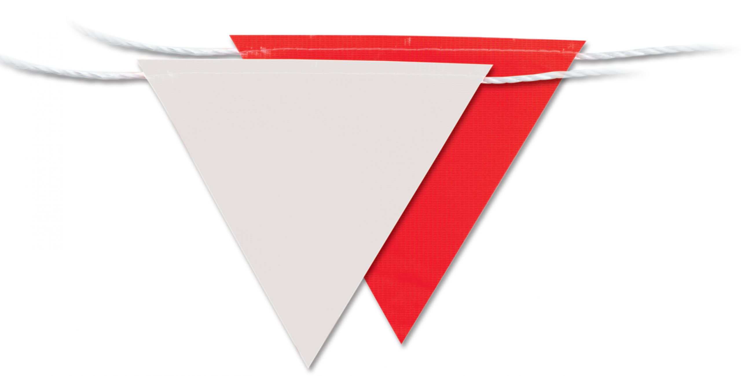 UNIFORM SAFETY RED & WHITE BUNTING FLAGS30MTR ROLL 