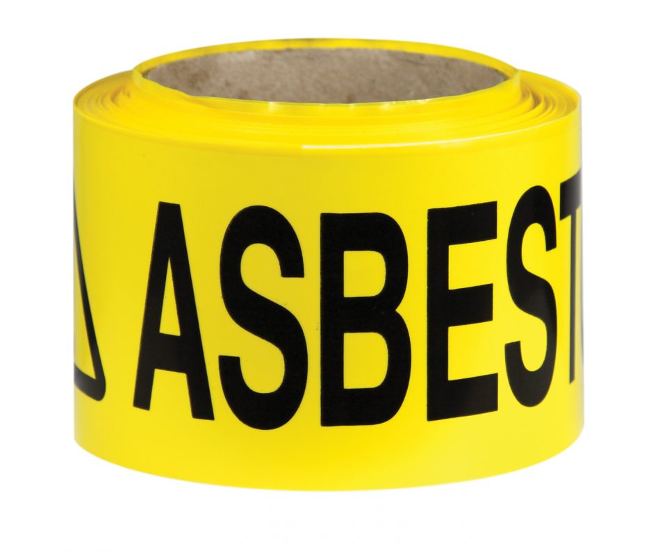 Caution Asbestos Barrier Tape Asbestos & Silica Dust, Barrier USS