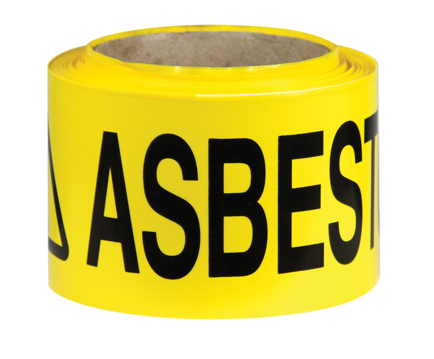 UNIFORM SAFETY 75MM X 50MTR BARRIER TAPE BLACK/YELLOW DANGER ASBESTOS