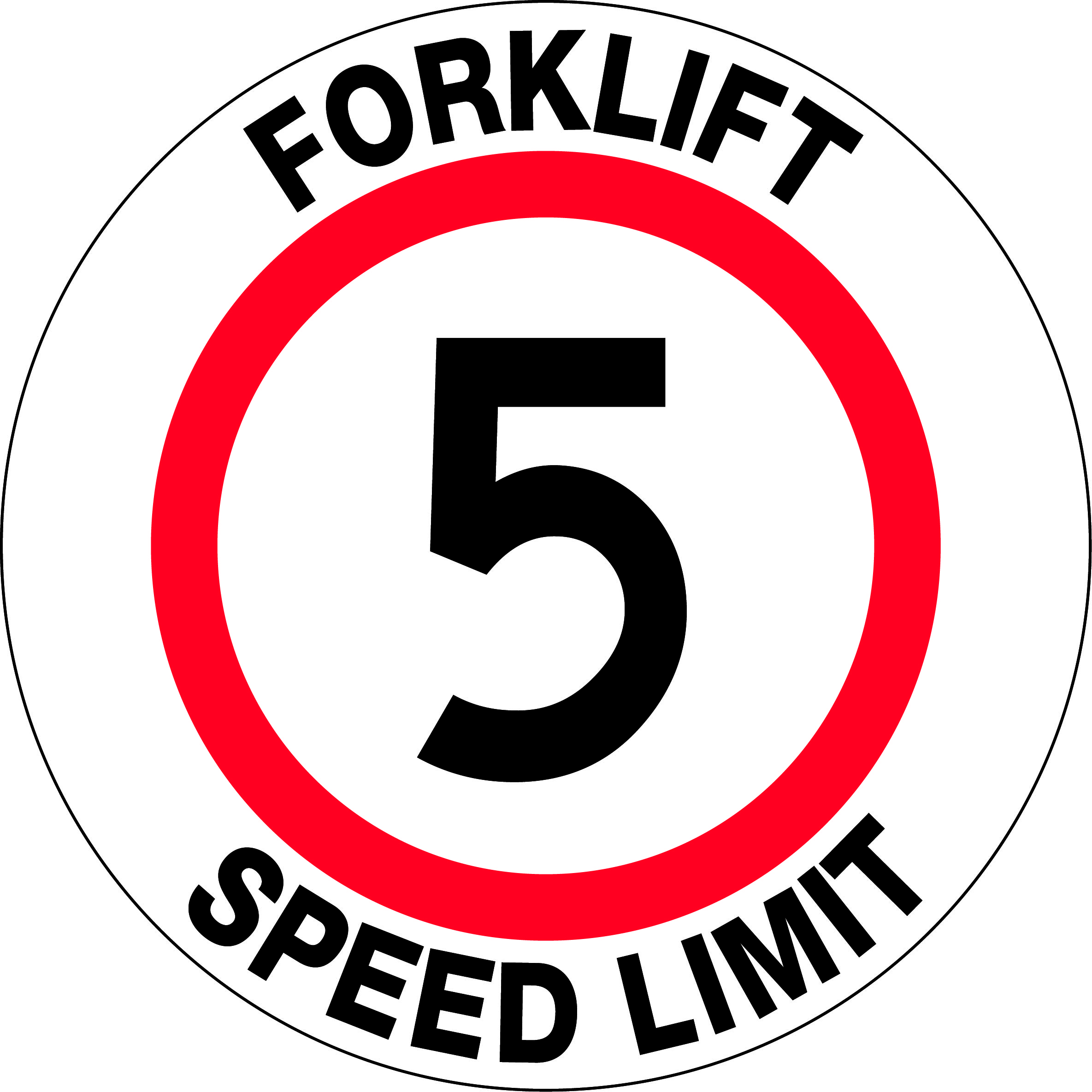 SIGN - FORKLIFT SPEED LIMIT 5K - SF4-A ( 450MM) 
