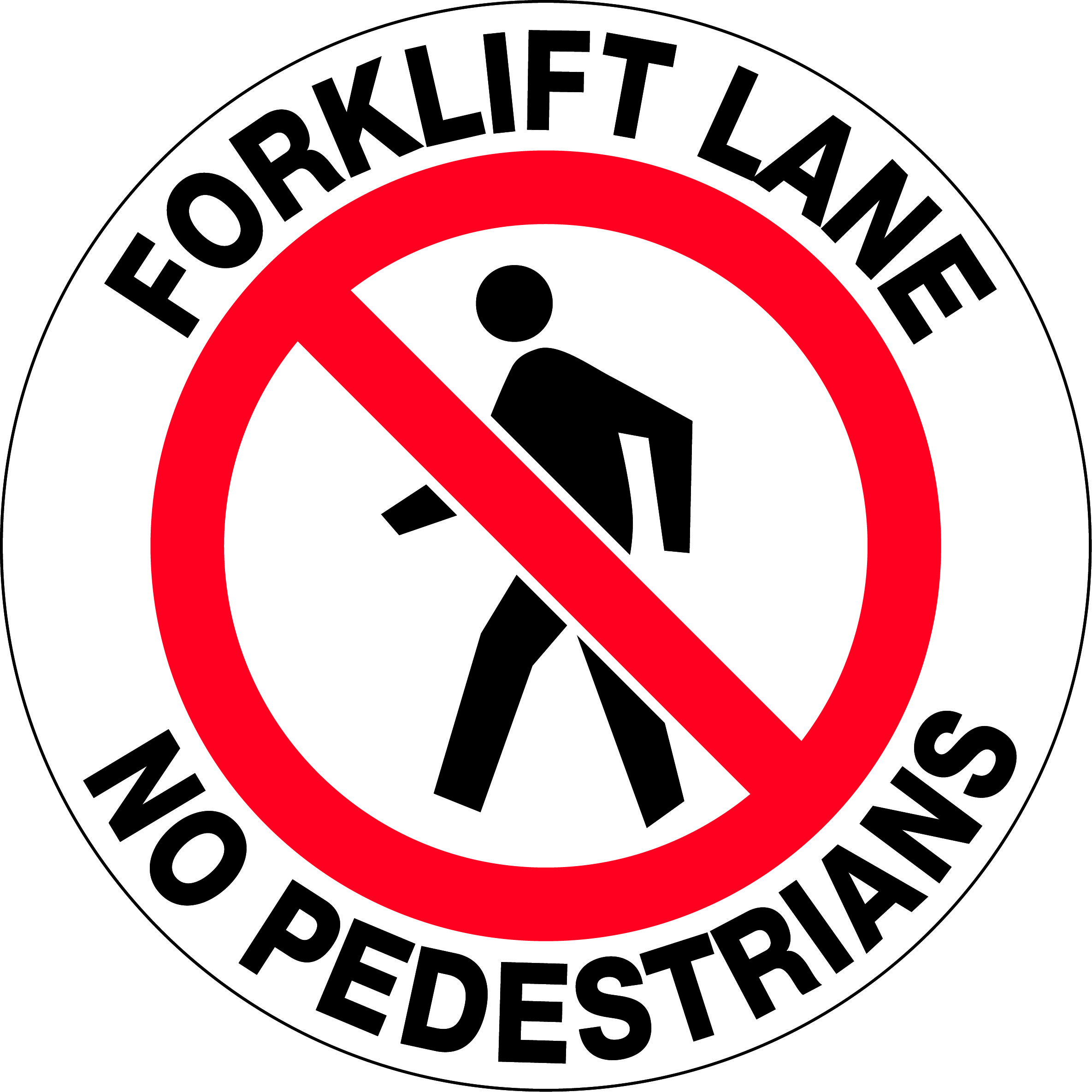 SIGN - FORKLIFT LANE NO PED - SF5-A ( 450MM) 