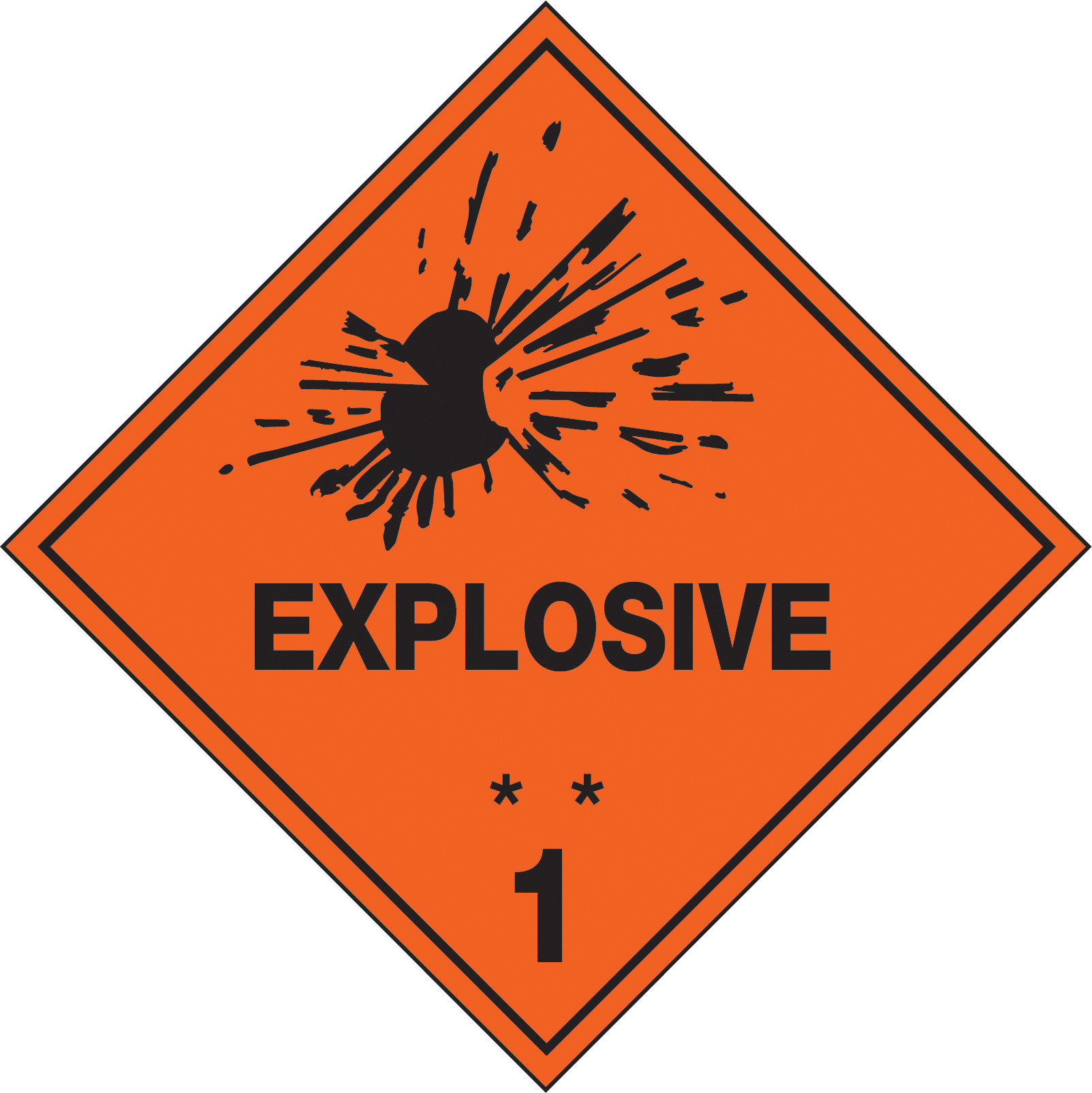 SIGN - HAZCHEM-EXPLOSIVE H1-XA ( 270MM) 