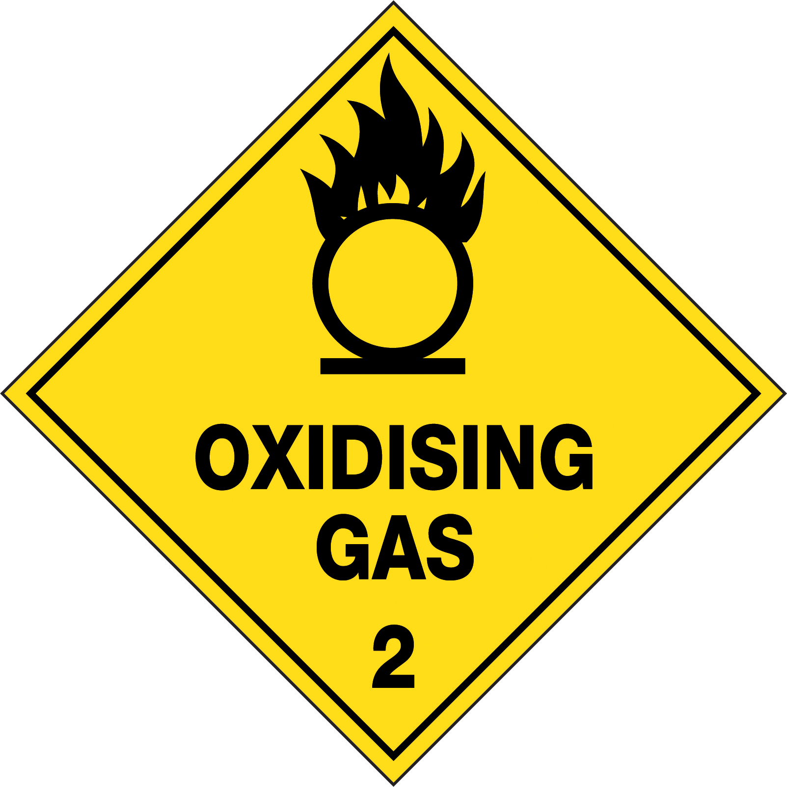HAZCHEM-OXIDIZING GAS ( 100MM) PACK 5 