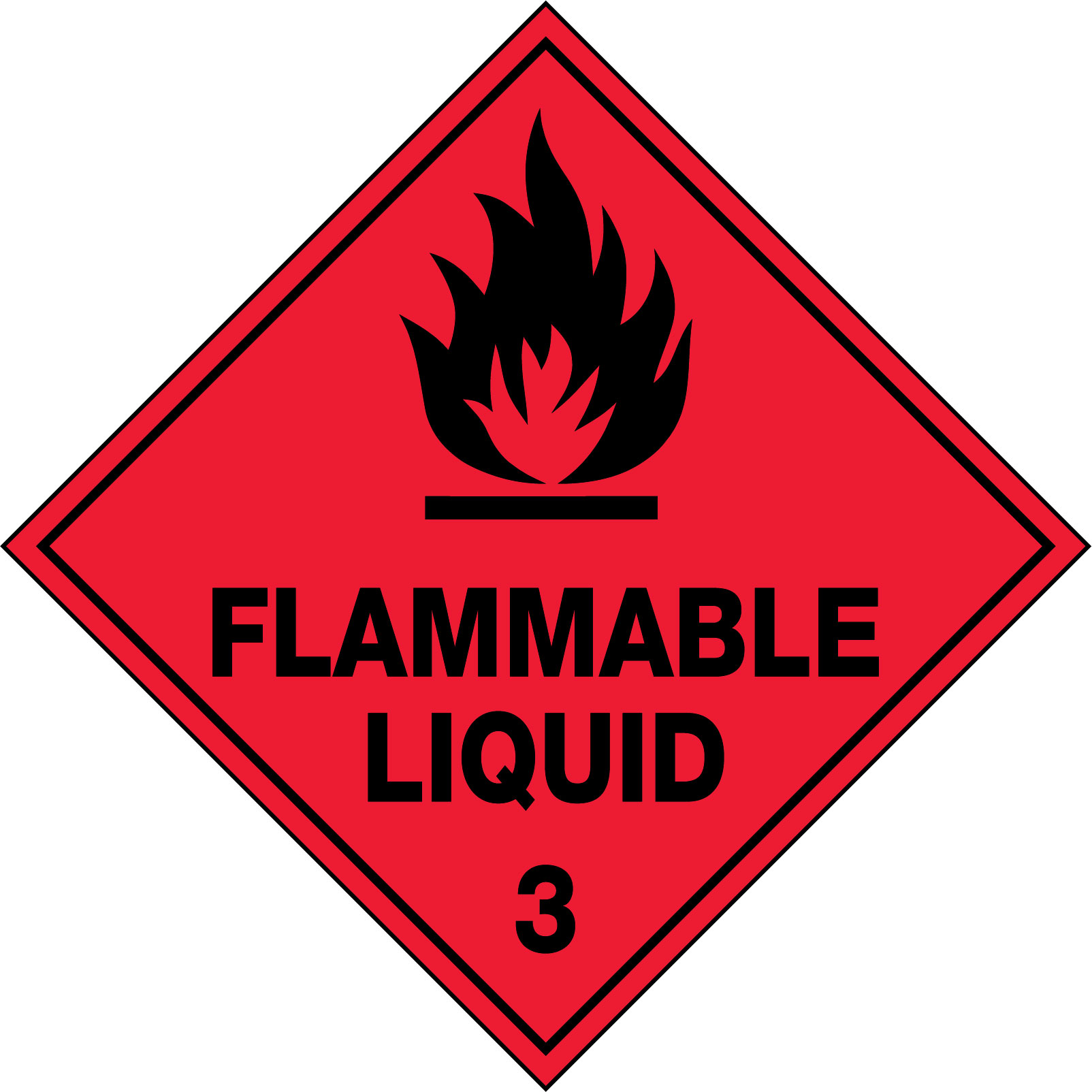 UNIFORM SAFETY 150X150MM SELF ADH PKT OF 5 FLAMMABLE LIQUID 3