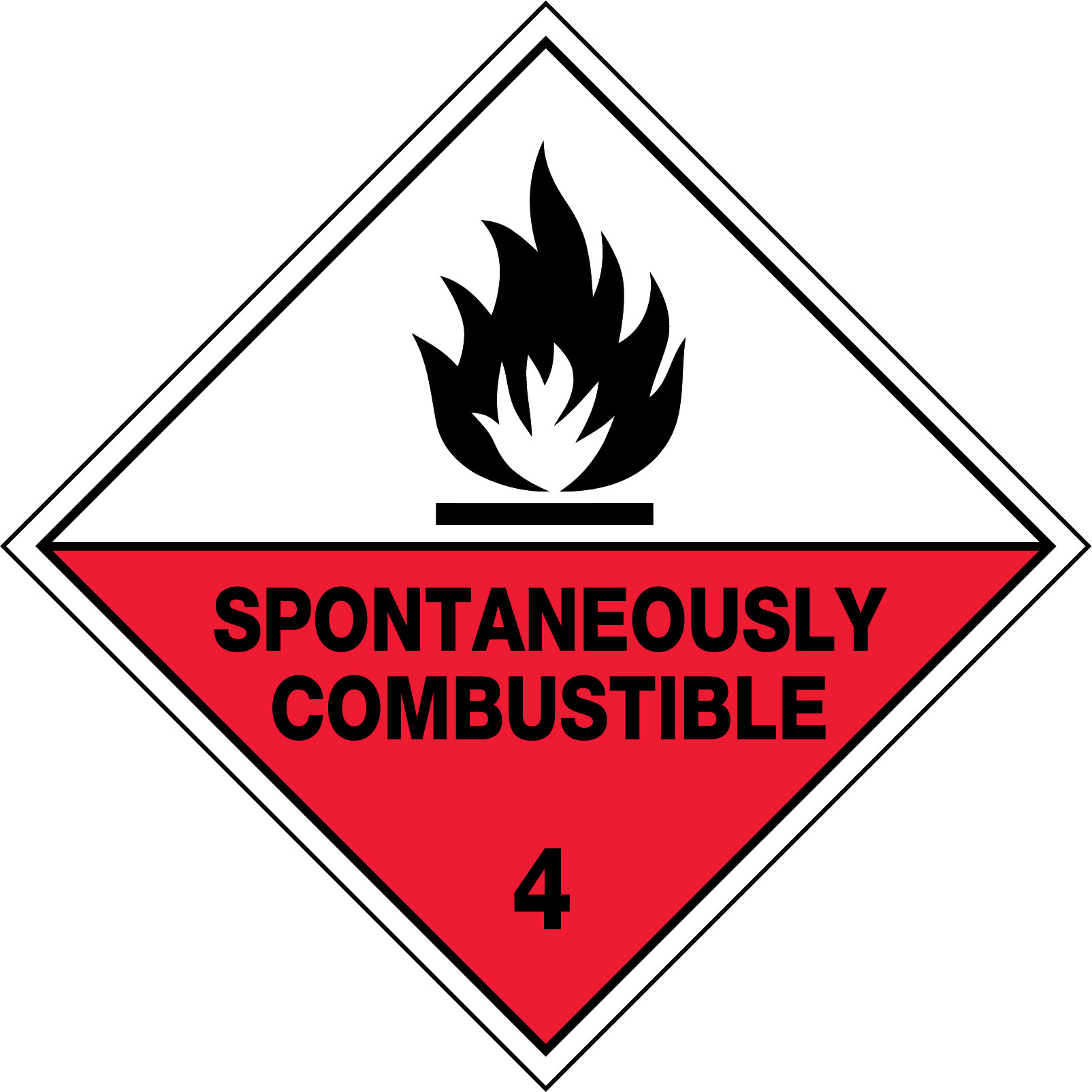 UNIFORM SAFETY 100X100MM SELF ADH 250/RL SPONTANEOUSLY COMBUSTIBLE 4
