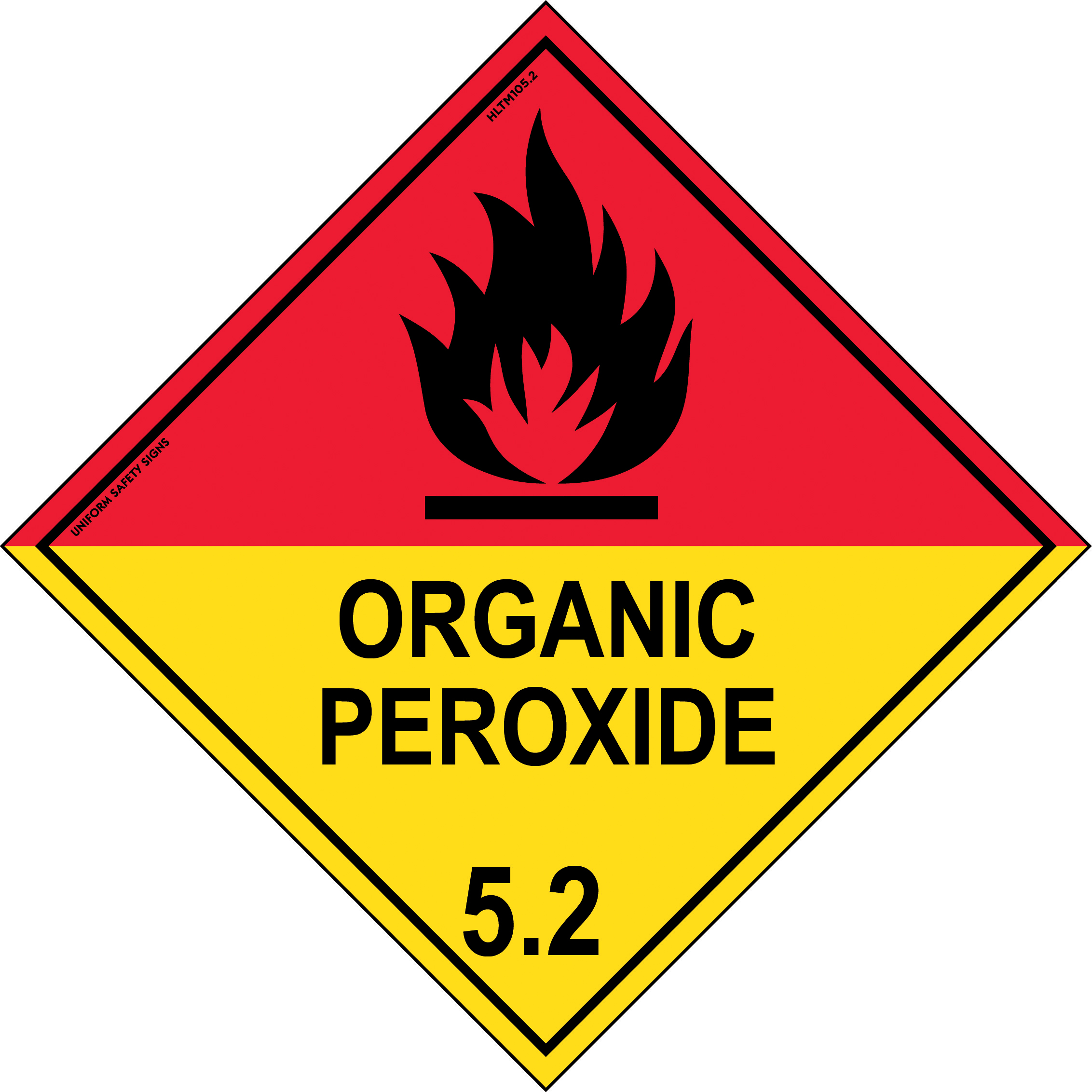 UNIFORM SAFETY 100X100MM SELF ADH 250/RL ORGANIC PEROXIDE 5.2