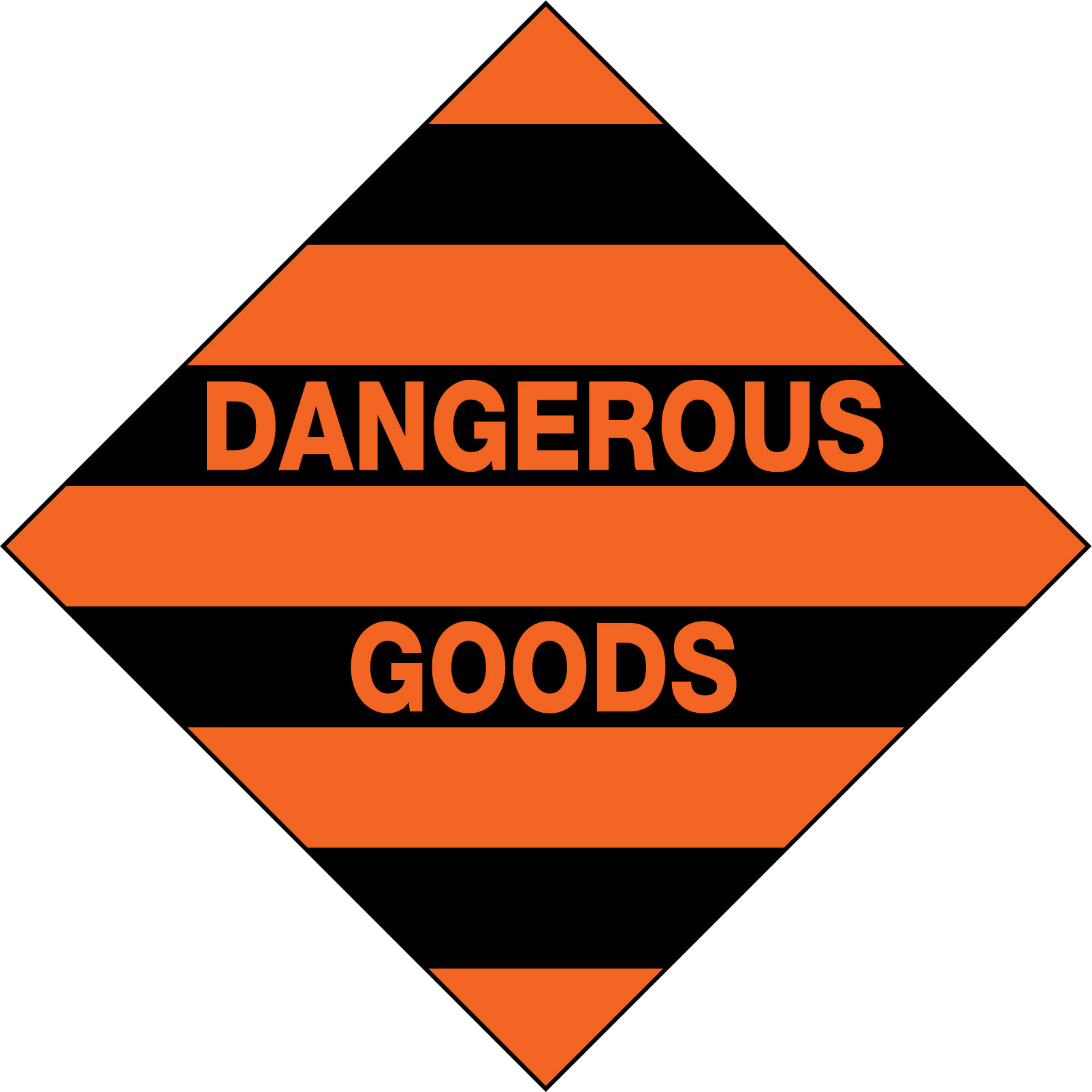 UNIFORM SAFETY 100X100MM SELF ADH 250/RL DANGEROUS GOODS 