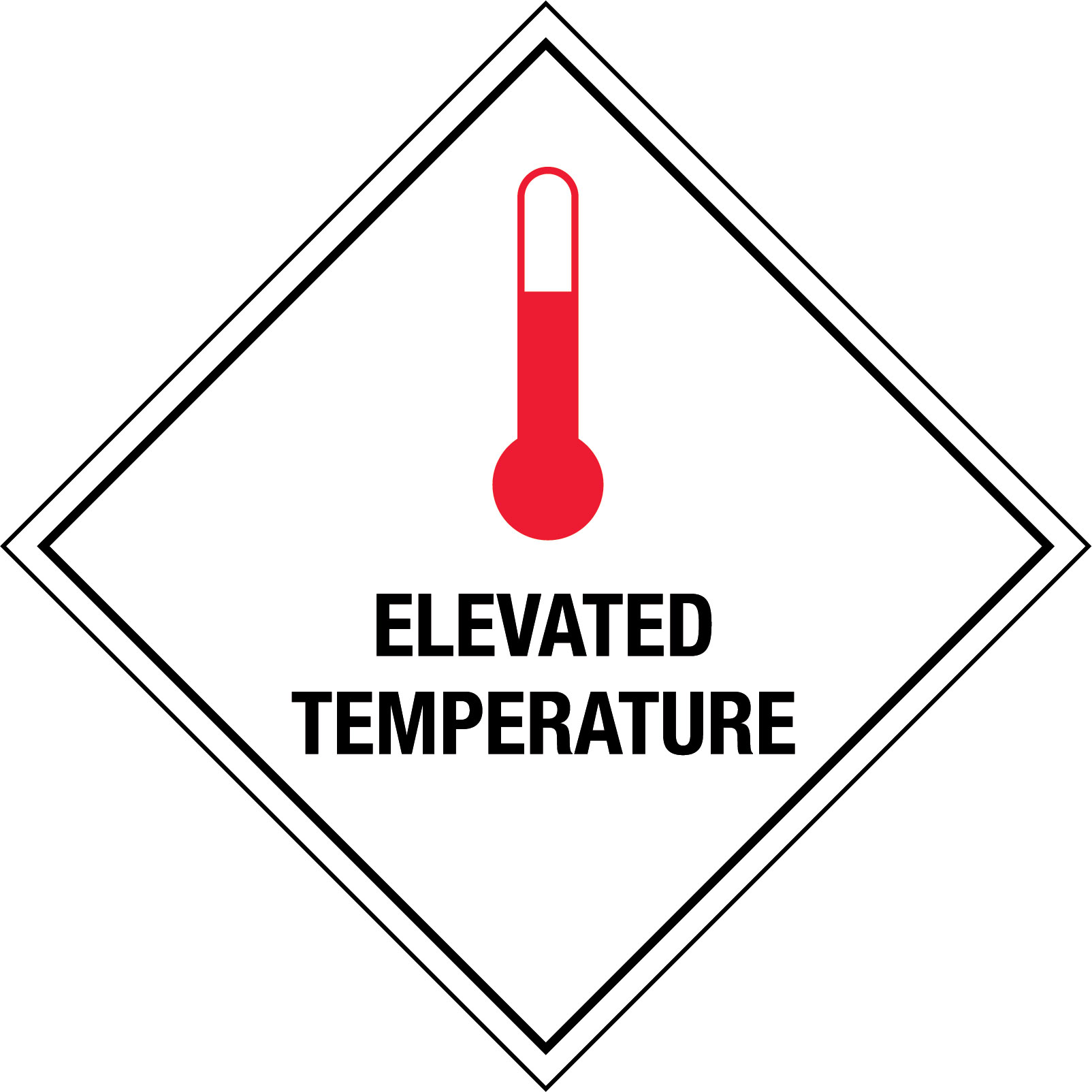 UNIFORM SAFETY 100X100MM SELF ADH 6/PKT ELEVATED TEMPERATURE 