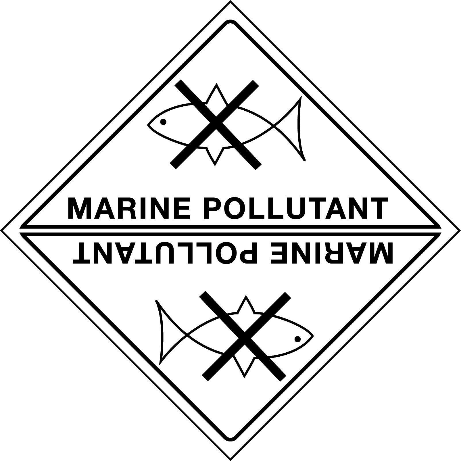 UNIFORM SAFETY 100X100MM SELF ADH 250/RL MARINE POLLUTANT 