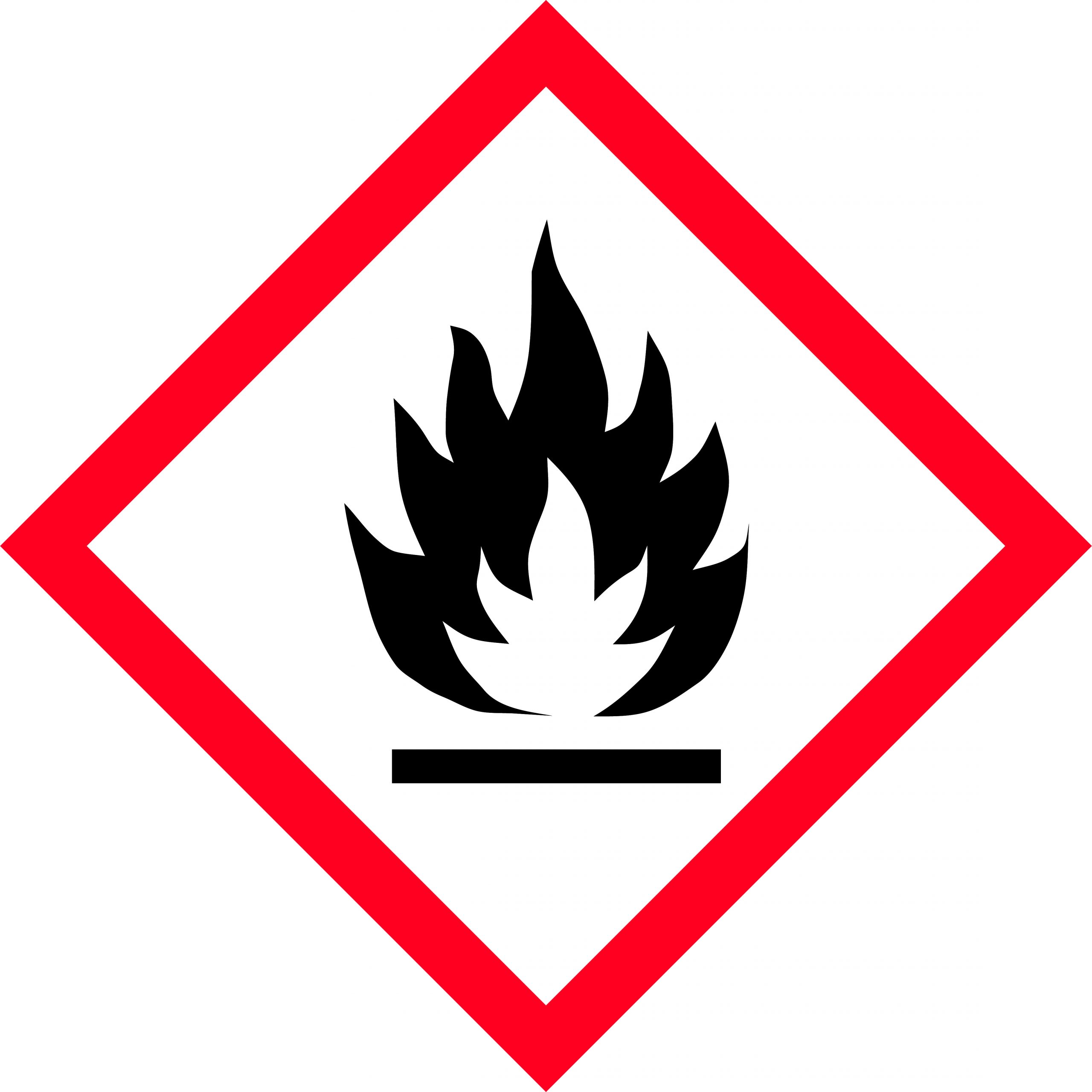 UNIFORM SAFETY 100X100MM SELF ADH 250/RL GHS FLAME 