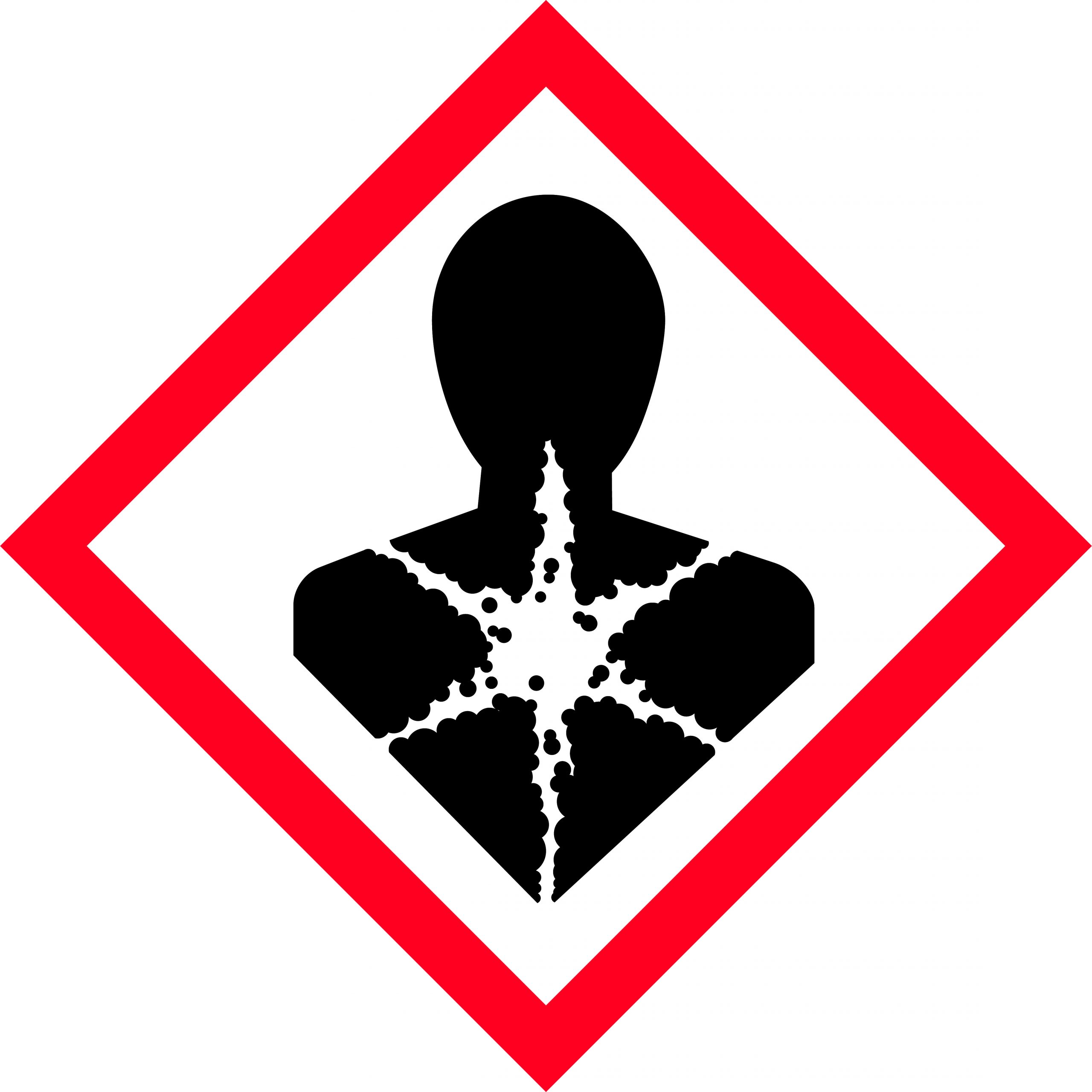 UNIFORM SAFETY 100X100MM SELF ADH 250/RL GHS HEALTH HAZARD 