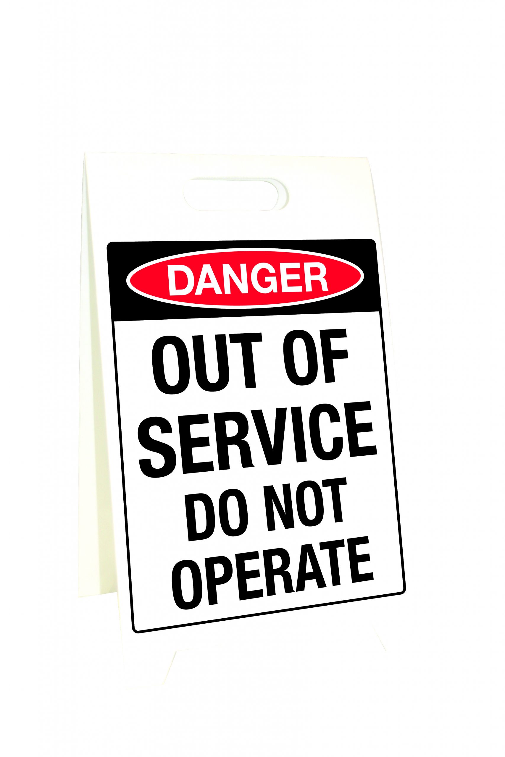 UNIFORM SAFETY 500X300MM CORFLUTE SIGN STANDS DANGER OUT OF SERVICE DO