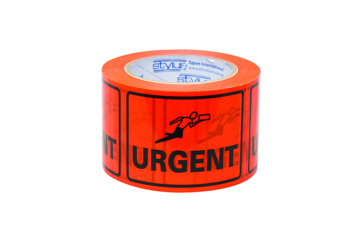 UNIFORM SAFETY 100X75MM PERFORATED PACKING LABELS URGENTROLL 500