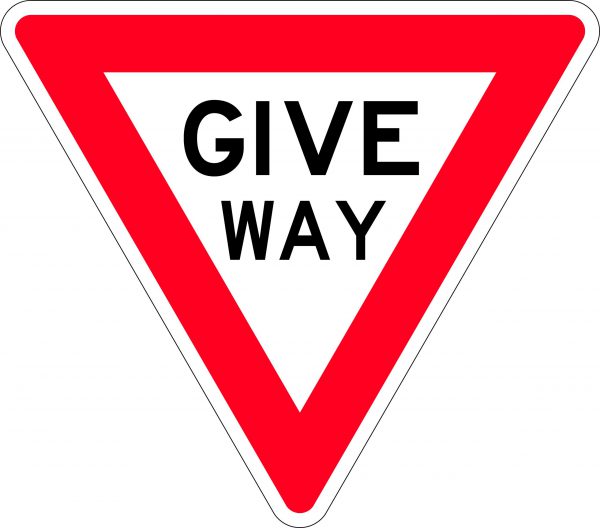 Give Way Warning Sign