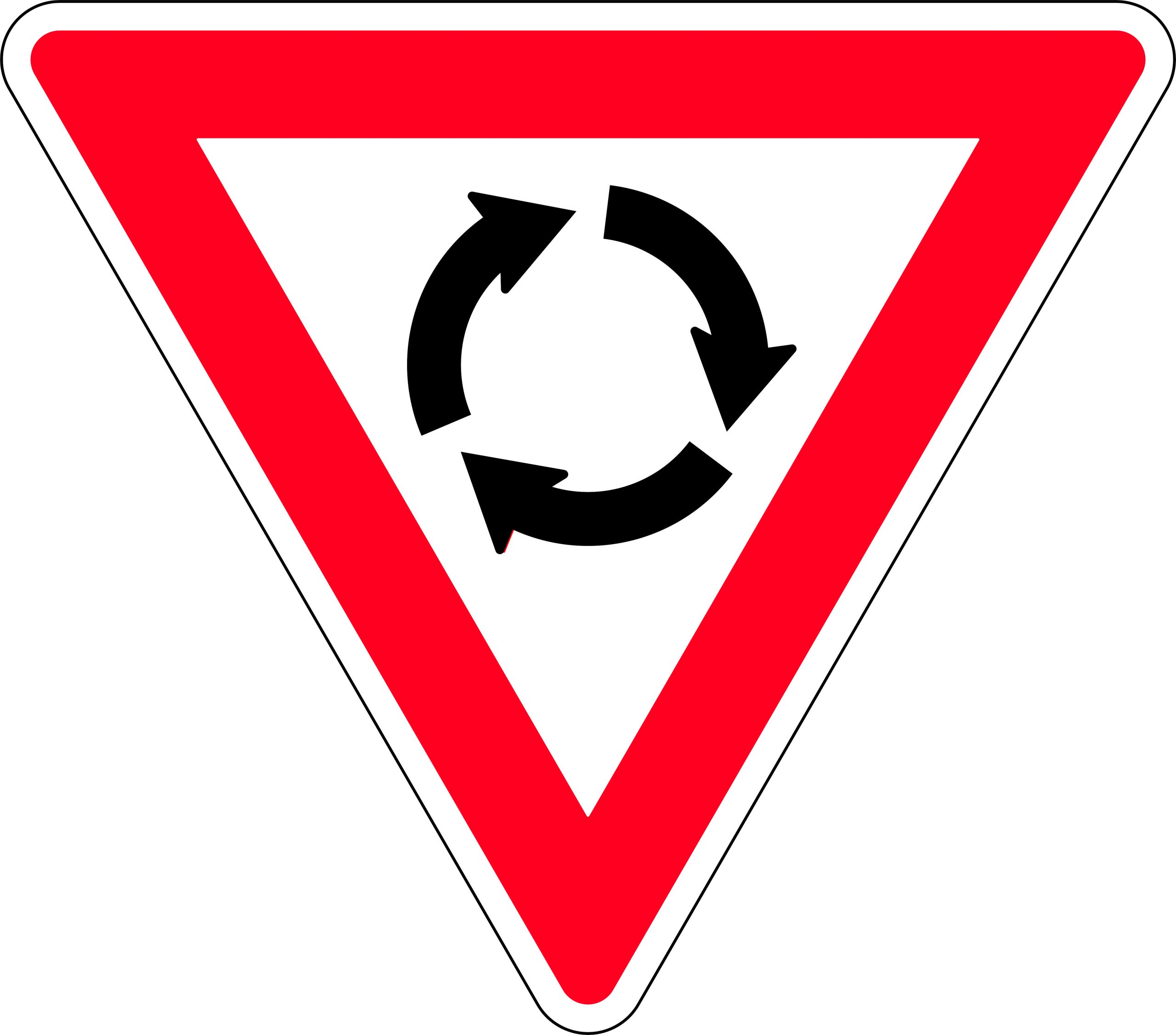 SIGN 1200MM TRIANGLE CLASS 1 ALUMINIUM ROUNDABOUT 