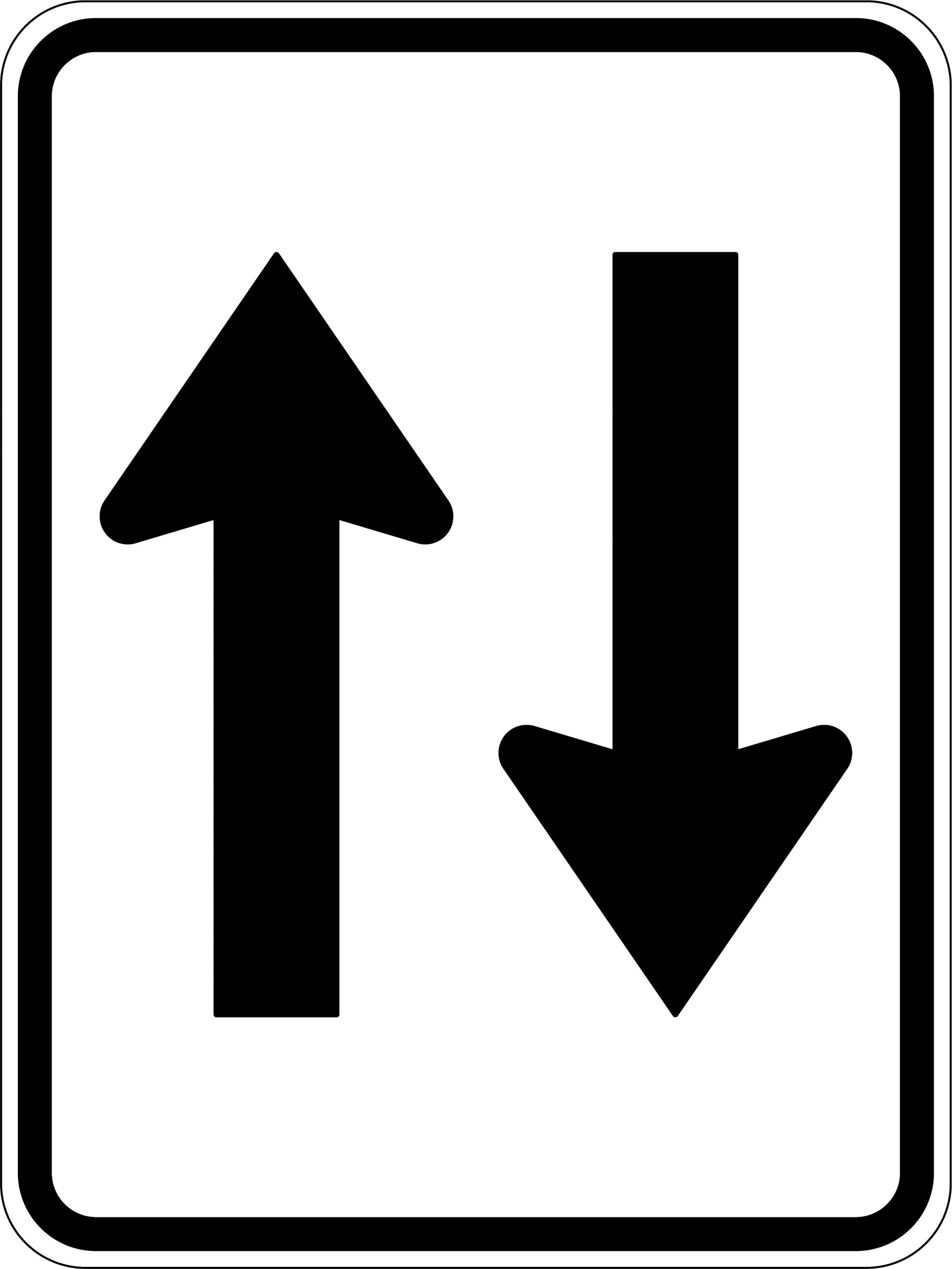 Two Way Traffic (Symbolised with arrows) | Road Signs | USS