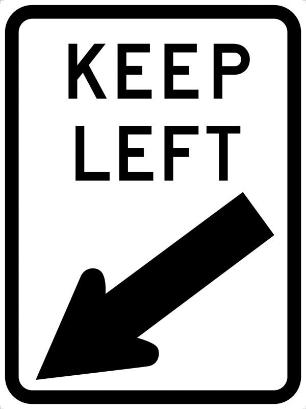 Keep Left Traffic Sign